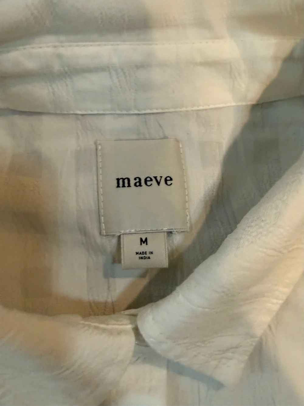 Anthropologie Maeve Drawstring Puff-Sleeve Button-Front Blouse Size Medium